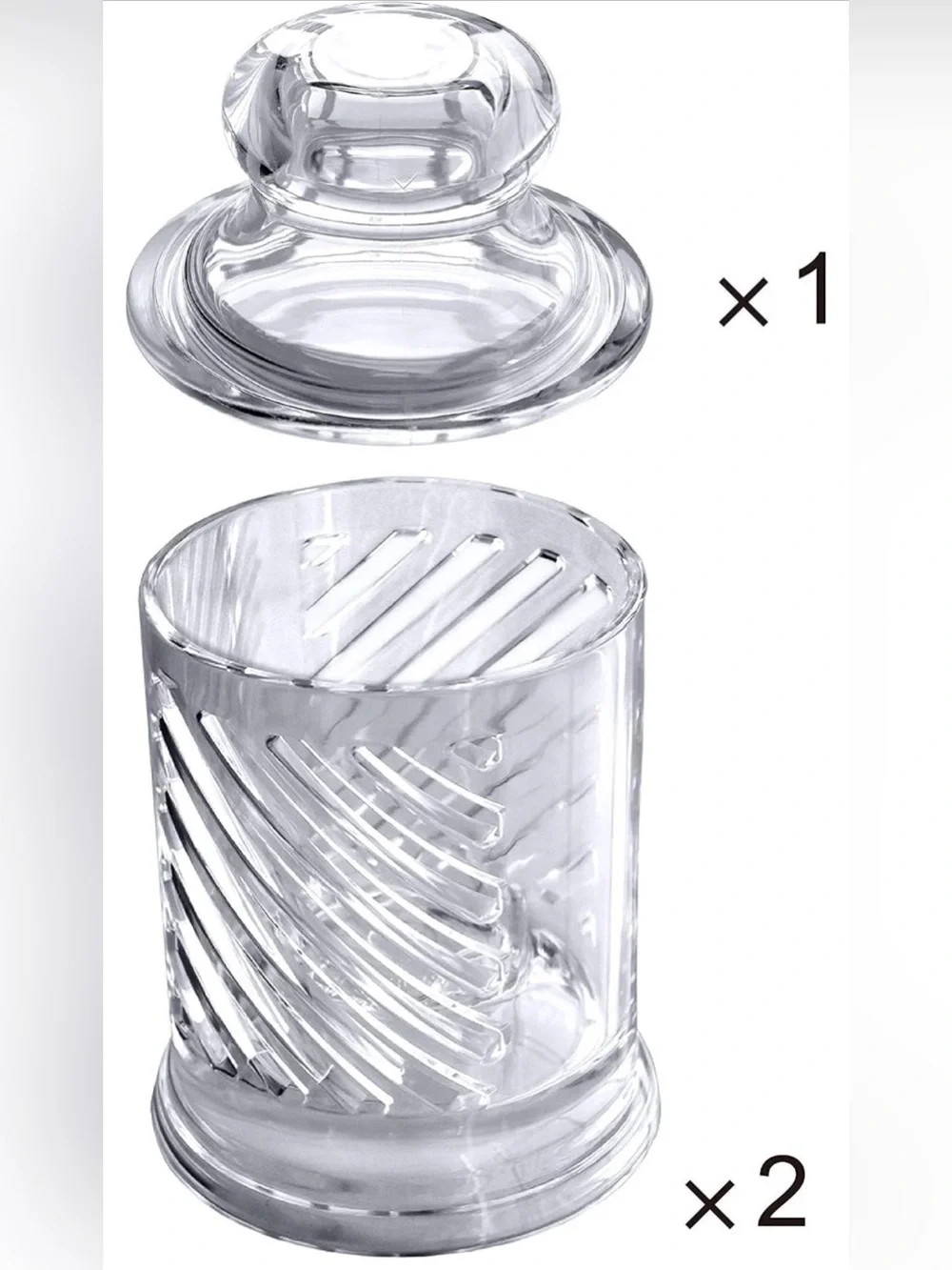 EggStack Acrylic Makeup Sponge Holder Set w/ Dust Cover 2 Stackable Clear